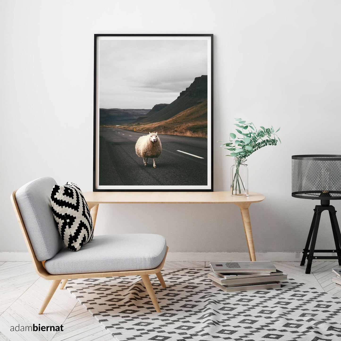 Icelandic Sheep Wall Art Print - Modern Farmhouse Home Decor