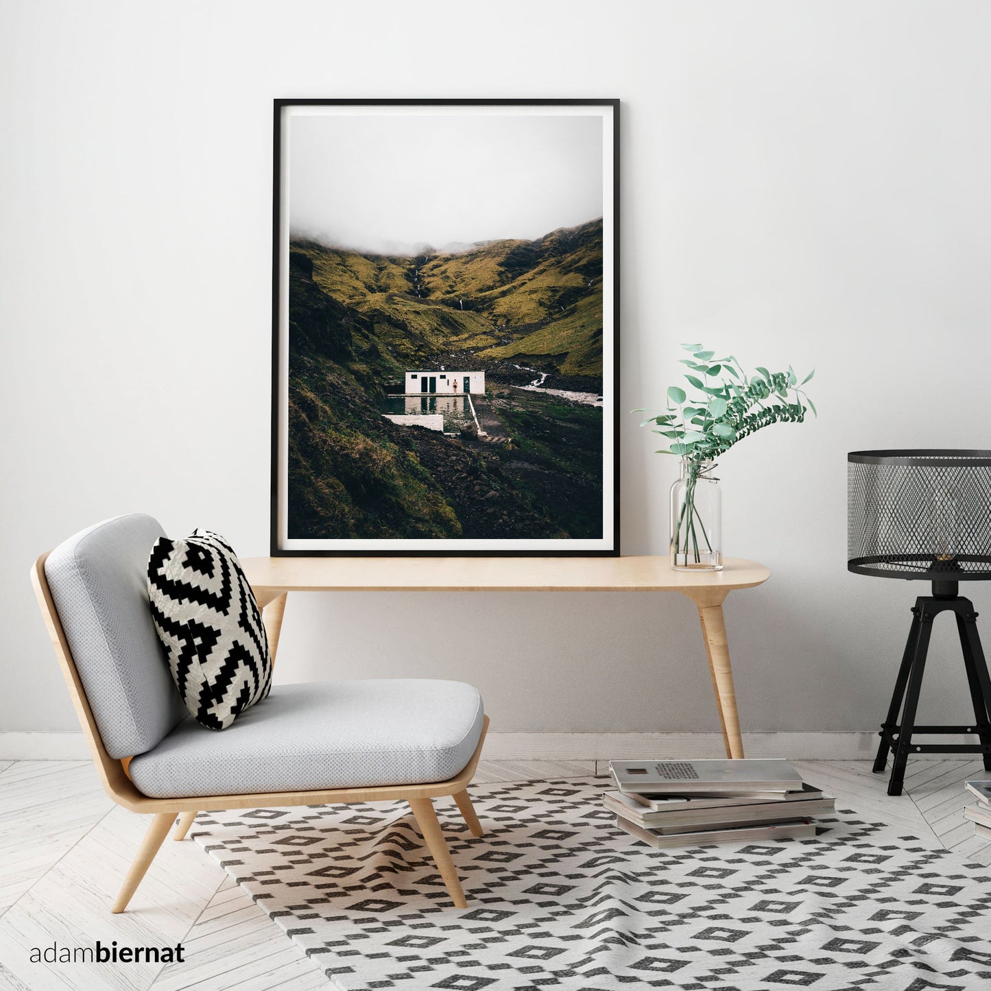 Nordic Nature Landscape Photography Print Seljavallalaug Pool Iceland